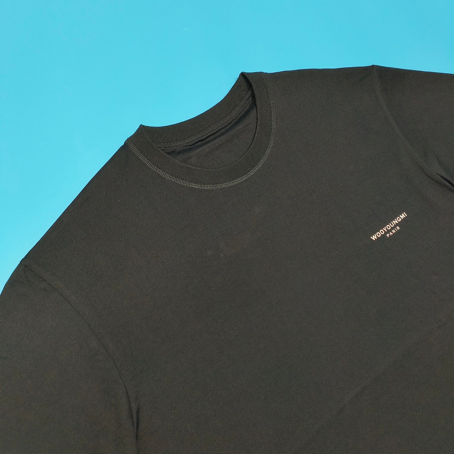 탑우영미 / 우영미 반팔티 , 코튼 스퀘어 라벨 티셔츠