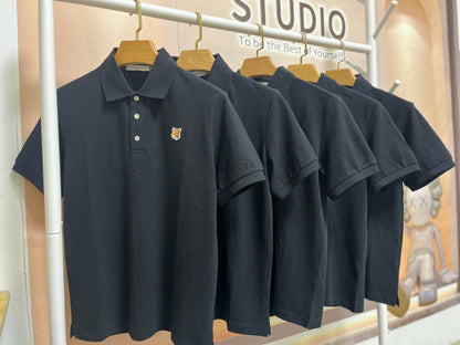 탑아키마 / 메종키츠네 싱글 옐로우 폭스 헤리티지 폴로 셔츠