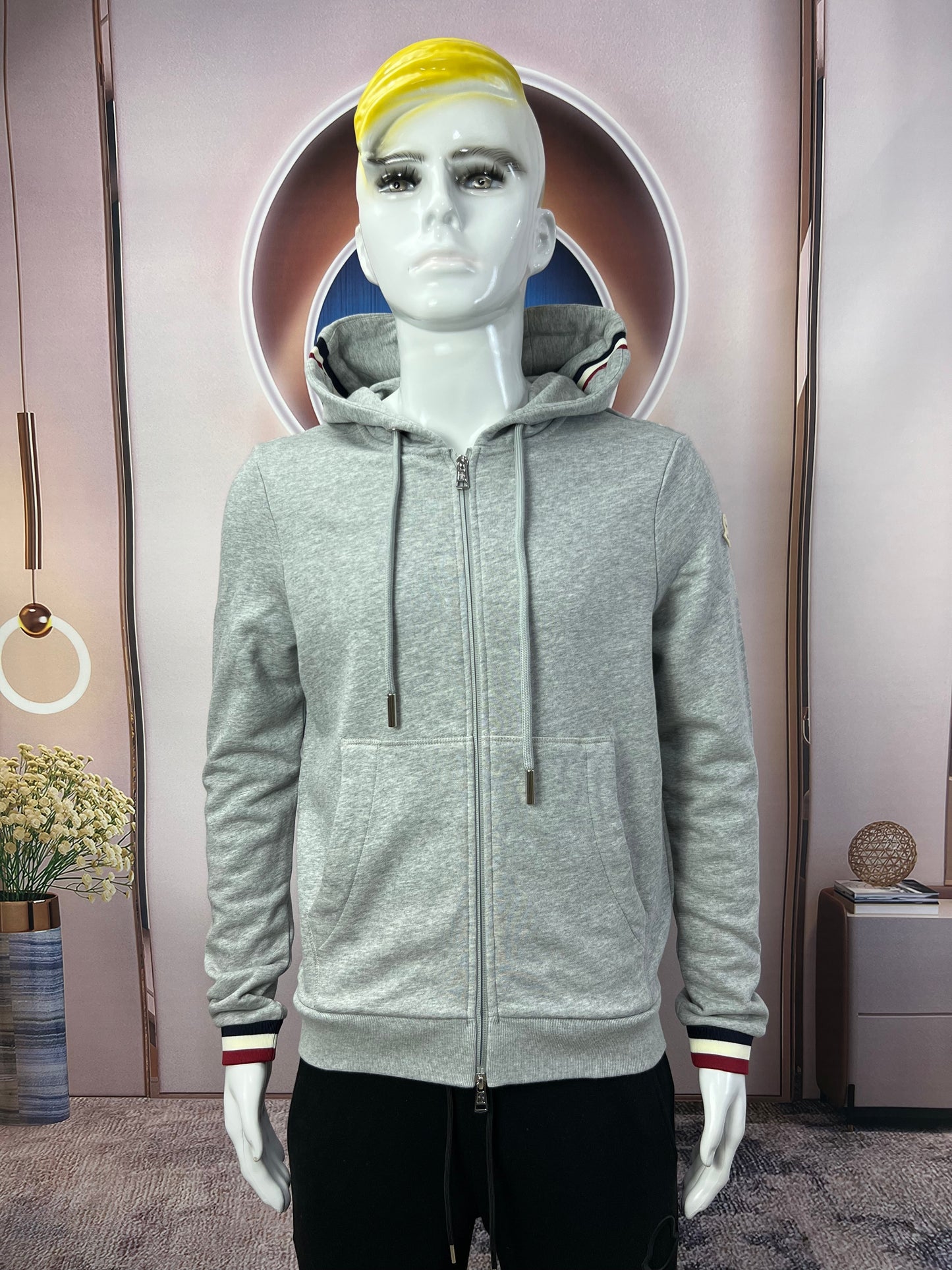 탑몽클 / MC 모자 스트라이프 맨투맨