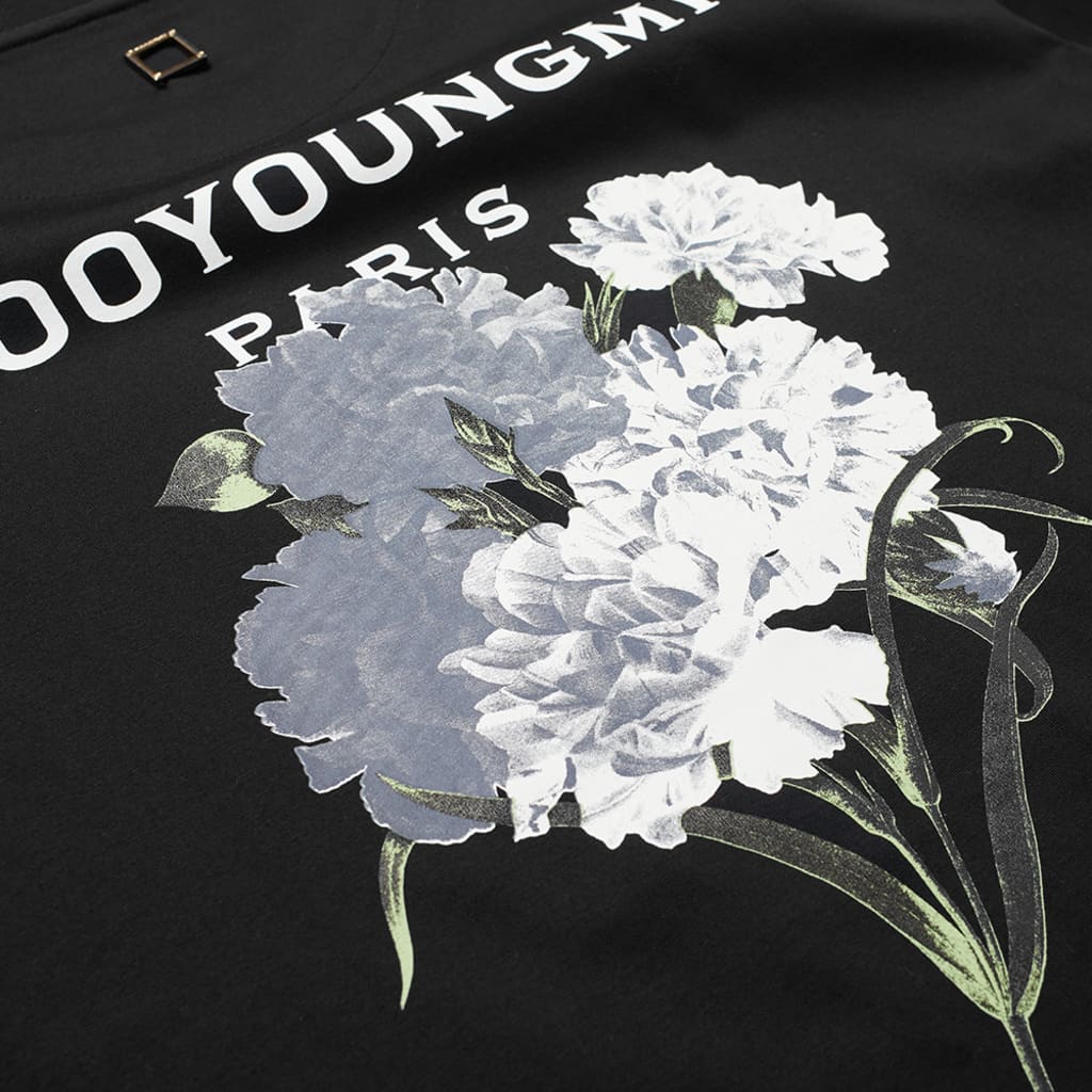 탑우영미 / 우영미 반팔티 , Wooyoungmi 광감온 변색 꽃 순면 반팔 티