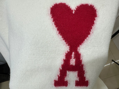 탑아미 / 아미  24 레드 빅로고 라운드 니트