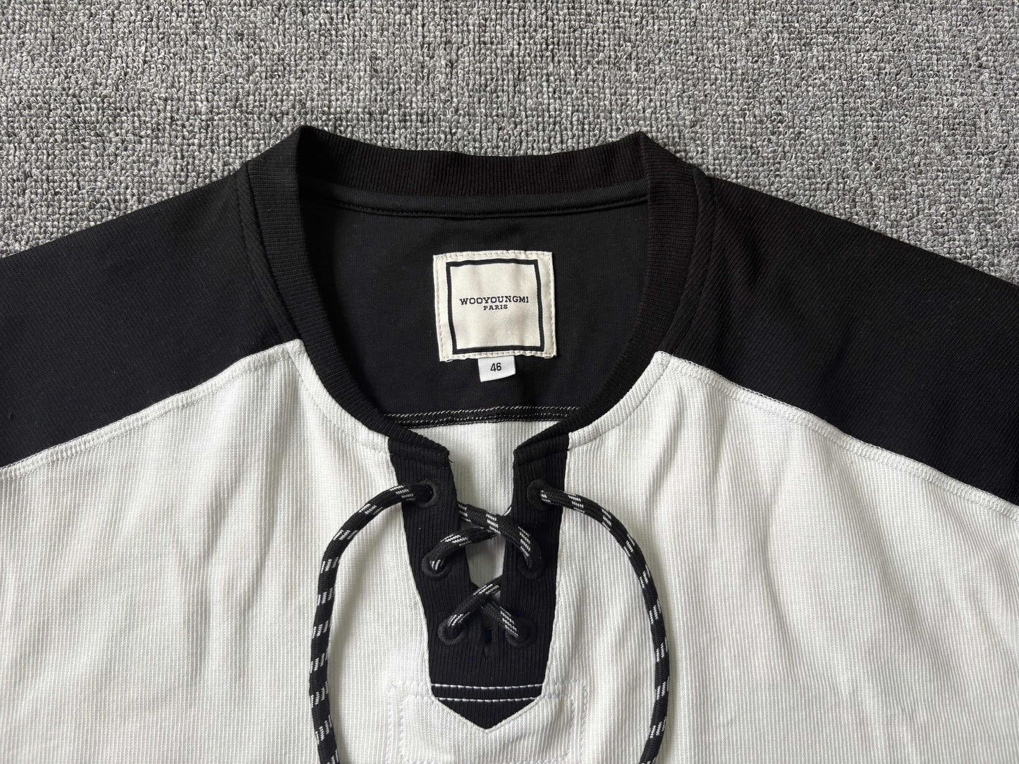 베어 / 우영미 럭비티 , WOO-5291 럭비 유니온 긴팔 화이트