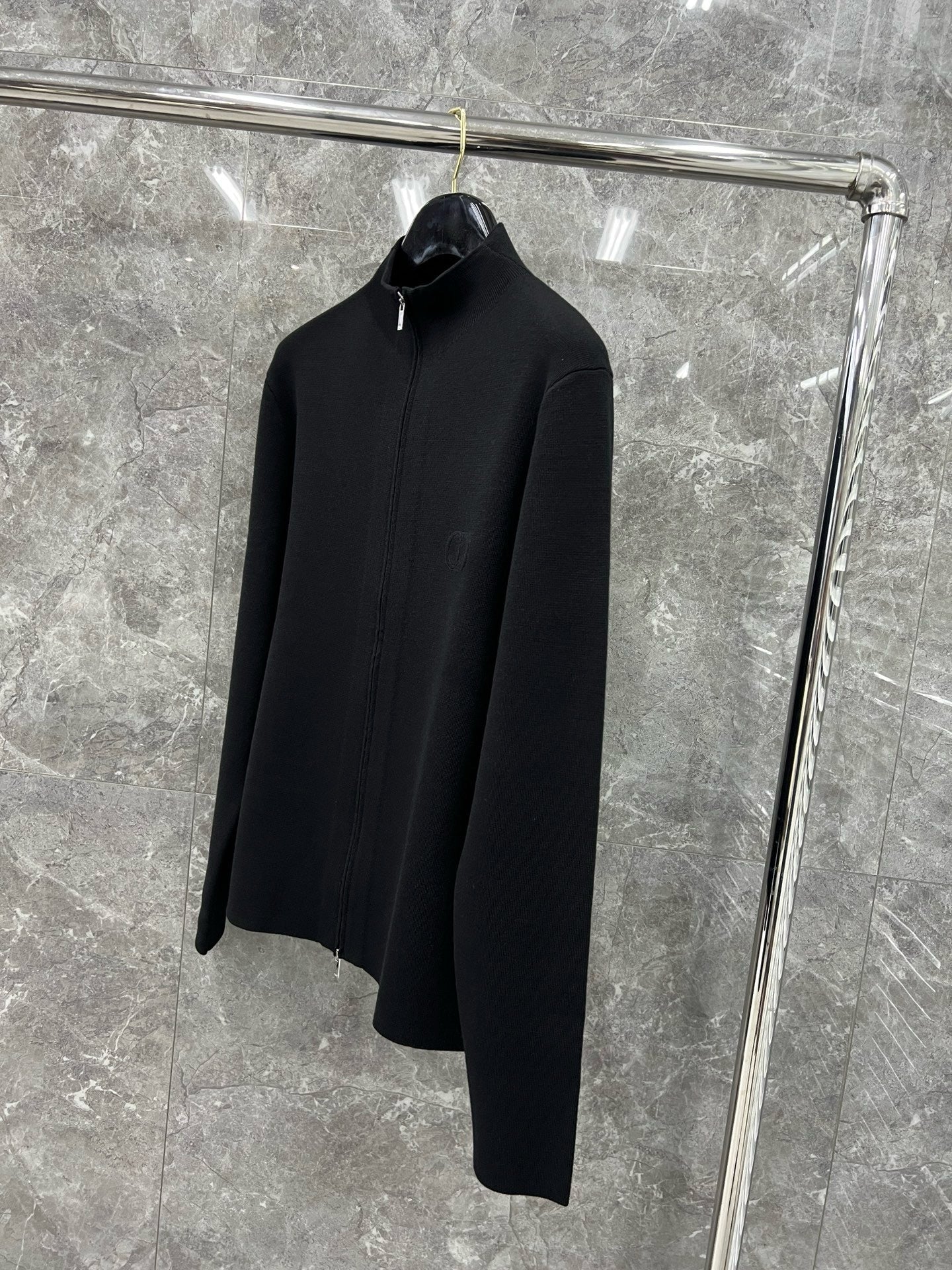 대리석 / 디올 CD 로고 울 블렌드 니트 집업