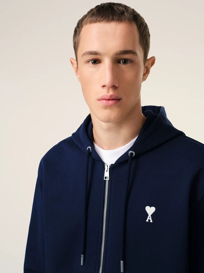 탑아미 / 아미 2025년형 화이트 와펜 후드집업 white badge zipper hoodie