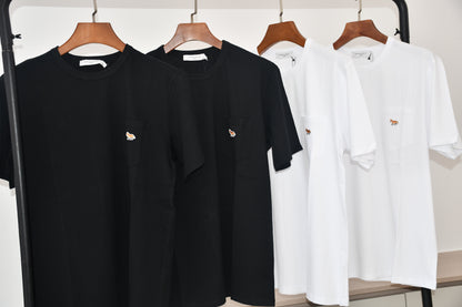 탑키츠네 / 메종키츠네 반팔티 , 유니버설 BB빅폭스 라운드 반팔 티셔츠