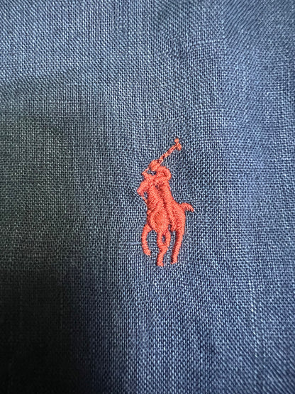 탑폴로 / 폴로 클래식핏 린넨 셔츠 네이비