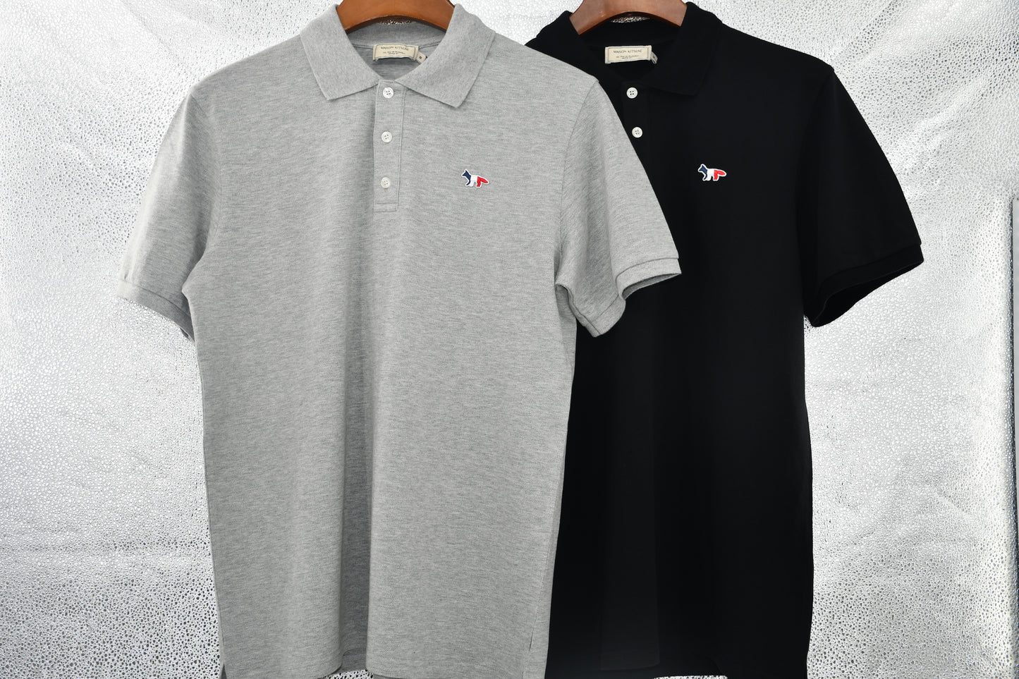 탑키츠네 / 메종키츠네 남여공용 삼색폭스 반팔 폴로셔츠