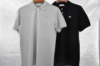 탑키츠네 / 메종키츠네 남여공용 삼색폭스 반팔 폴로셔츠