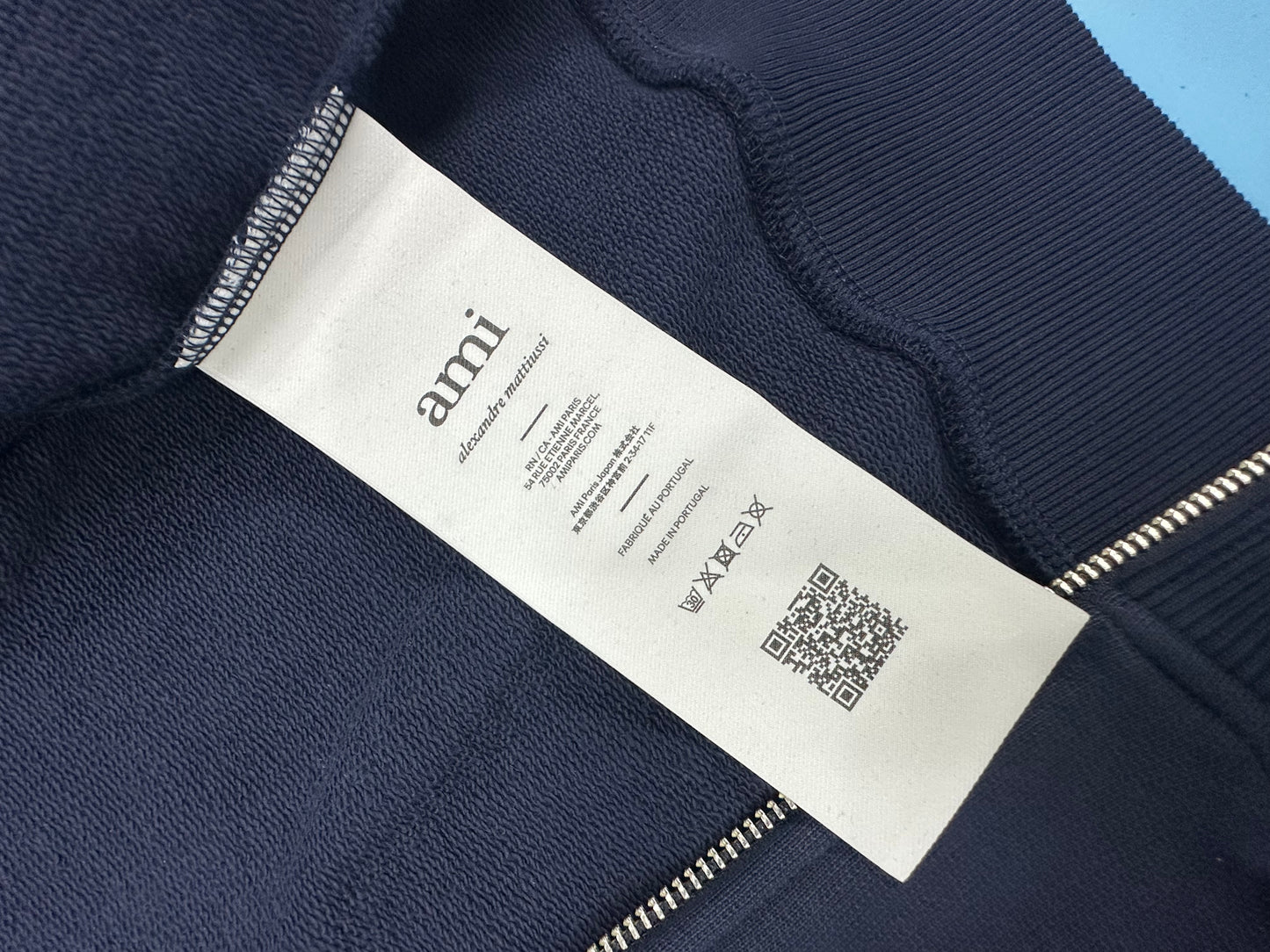 탑아미 / 아미 2025년형 화이트 와펜 후드집업 white badge zipper hoodie