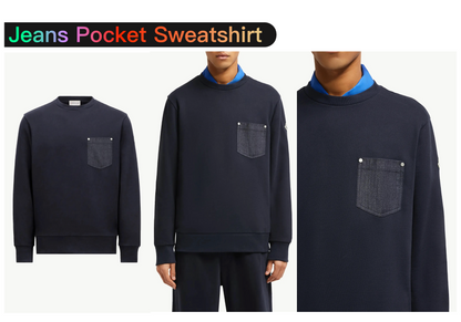 탑몽클X  / MC 데님 포켓 맨투맨