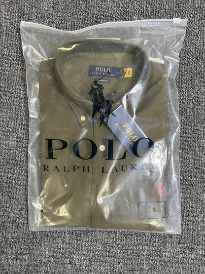 탑폴로 / 폴로 셔츠 , 클래식한 핏 그린 옥스퍼드 셔츠