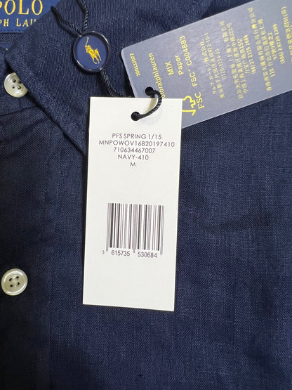 탑폴로 / 폴로 클래식핏 린넨 셔츠 네이비