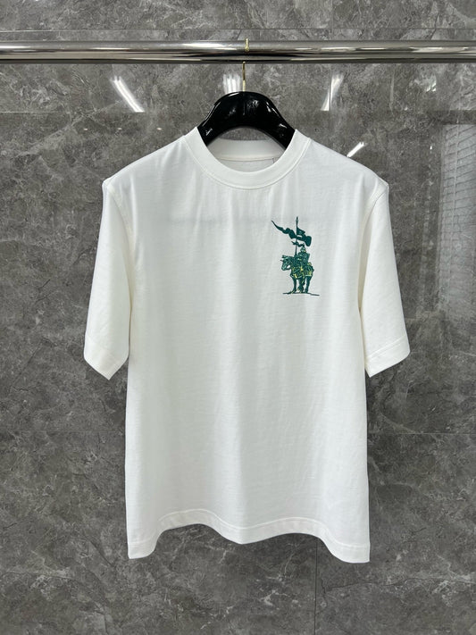 대리석 / 버버리 그린 자수 로고 반팔티