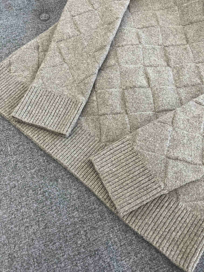 대리석 / 보테가베네타 입체짜임 체크 니트