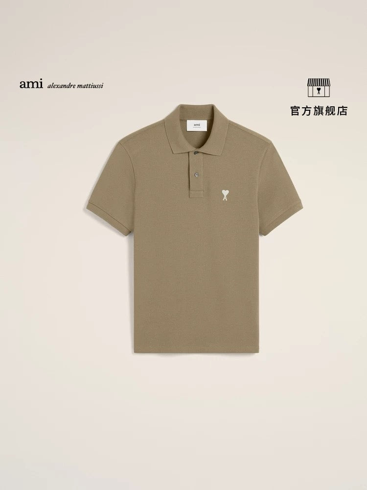 탑아미 / 아미 2025년 신상 화이트 와펜 폴로 셔츠