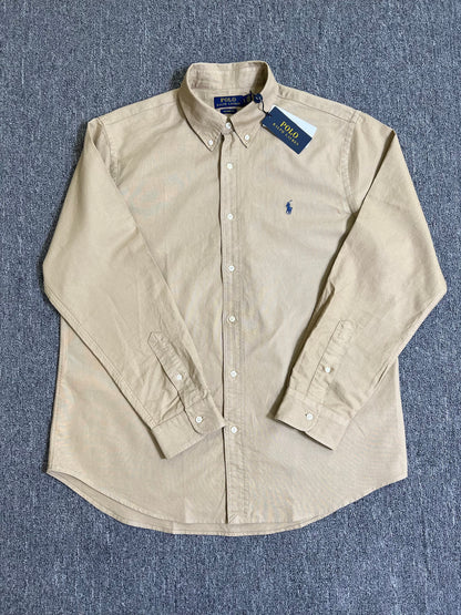 탑폴로 / 폴로 셔츠 , 클래식한 핏 카키색 옥스퍼드 셔츠