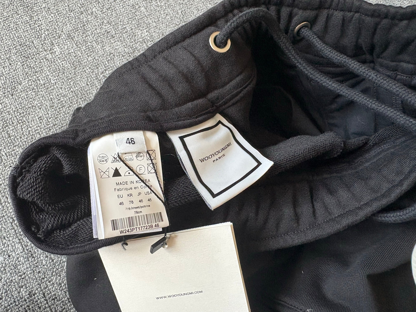 베어 / 우영미 25년 끈와이드팬츠 블랙