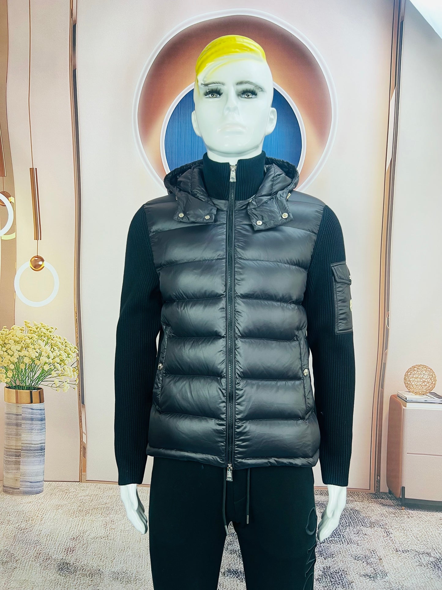 탑몽클 / MC 모자 스트라이프 맨투맨