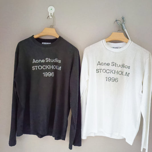 탑아크네 / 아크네스튜디오 letter printed long sleeve T-shirt