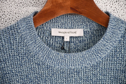 탑키츠네 / 메종키츠네 남녀 공용 라운드 니트 풀오버 니트