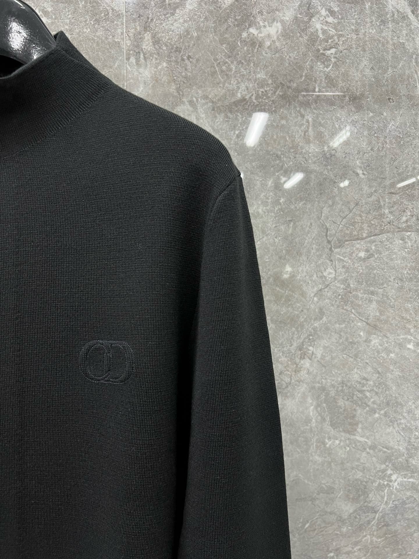 대리석 / 디올 CD 로고 울 블렌드 니트 집업