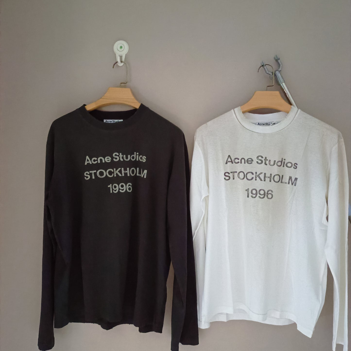 탑아크네 / 아크네스튜디오 letter printed long sleeve T-shirt