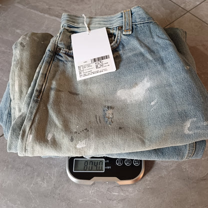 탑아크네 / 아크네스튜디오  오버핏 페인트스타일 데님팬츠