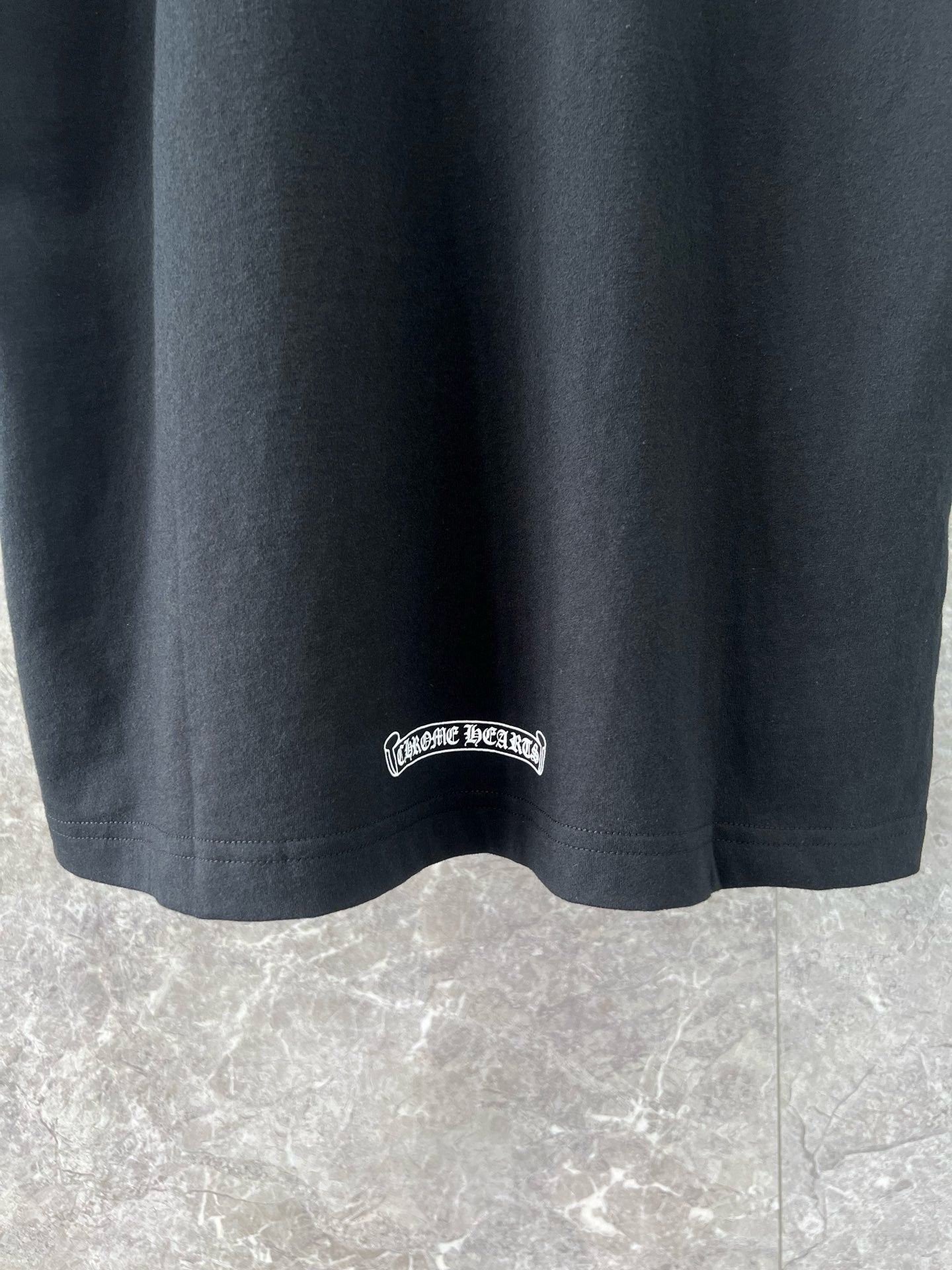 대리석 / 크롬하츠 넥로고 워싱 반팔 티셔츠