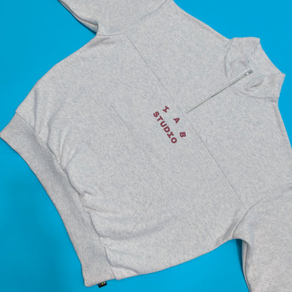 탑아이앱 / 아이앱 하프 집업 오트밀 버건디