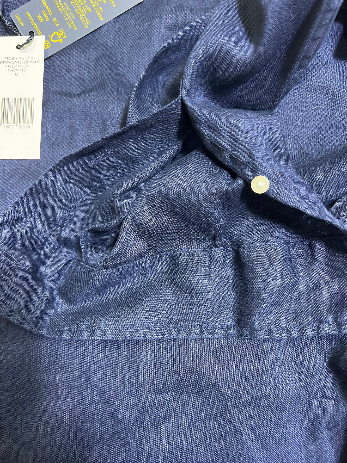 탑폴로 / 폴로 클래식핏 린넨 셔츠 네이비