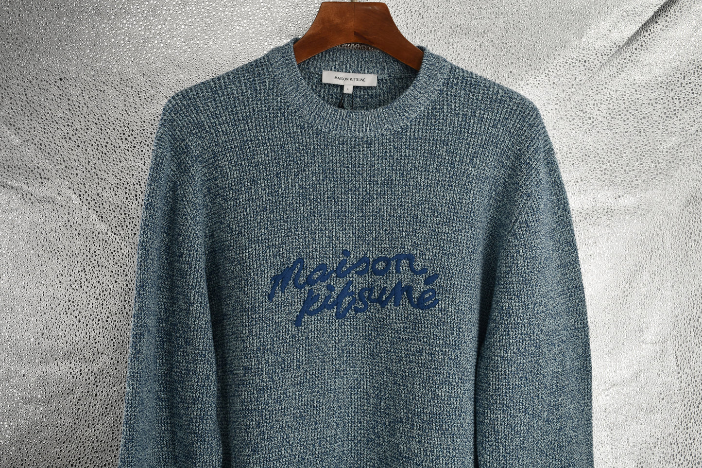 탑키츠네 / 메종키츠네 남녀 공용 라운드 니트 풀오버 니트