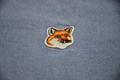 탑키츠네 / 메종키츠네 옥스포드 셔츠 , 클래식 레드폭스 긴팔 캐주얼 셔츠