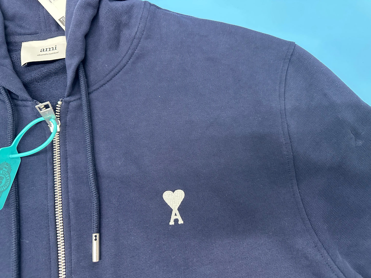 탑아미 / 아미 2025년형 화이트 와펜 후드집업 white badge zipper hoodie