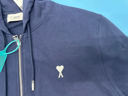 탑아미 / 아미 2025년형 화이트 와펜 후드집업 white badge zipper hoodie