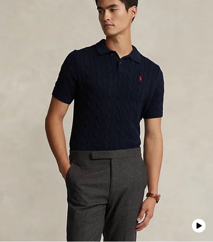 탑폴로 / 폴로 꼬베기 니트 카라티 , 니트 스웨터 반팔