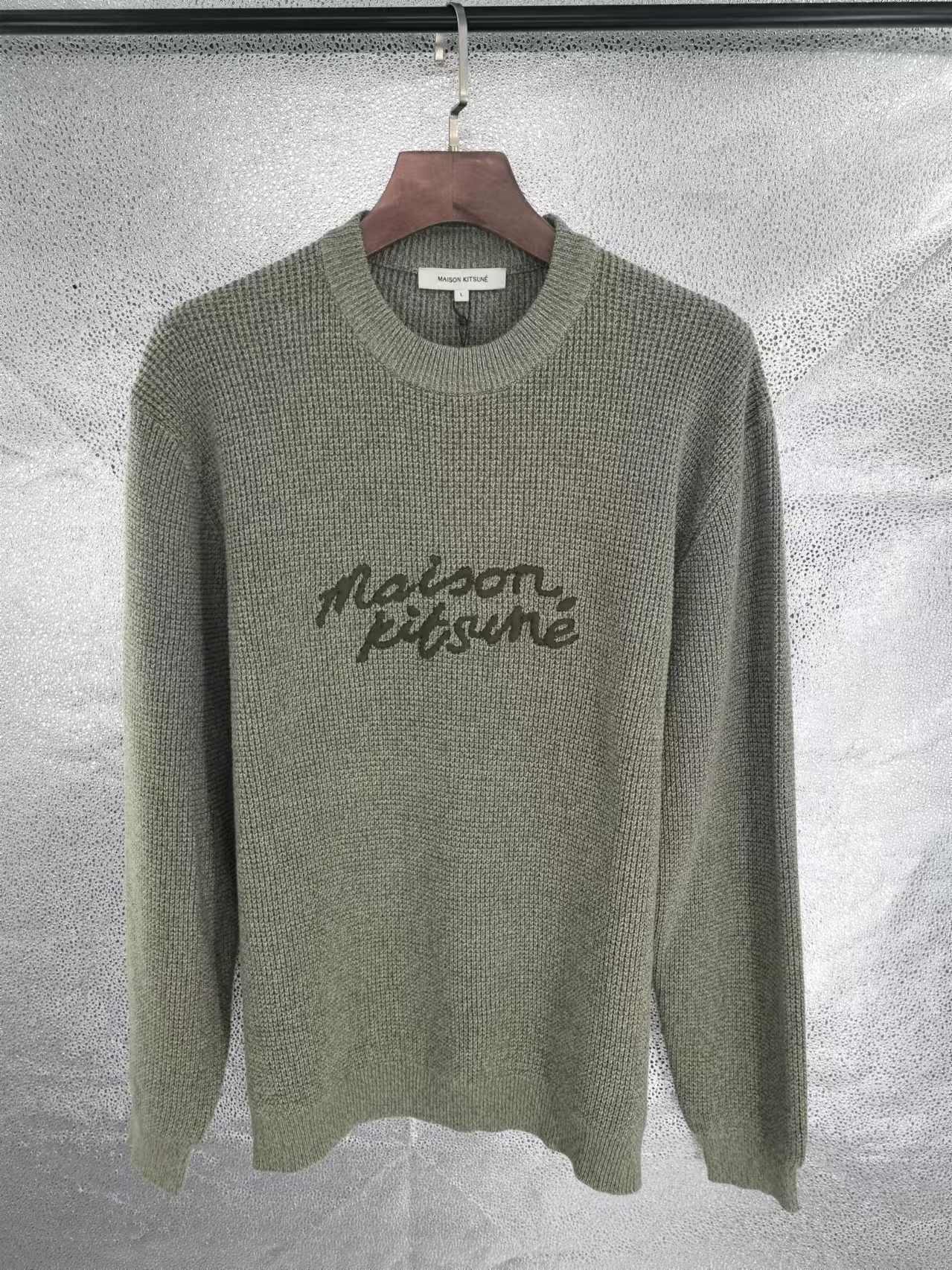 탑키츠네 / 메종키츠네 남녀 공용 라운드 니트 풀오버 니트
