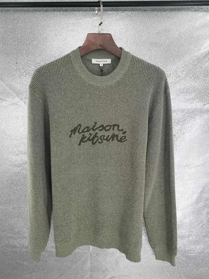탑키츠네 / 메종키츠네 남녀 공용 라운드 니트 풀오버 니트
