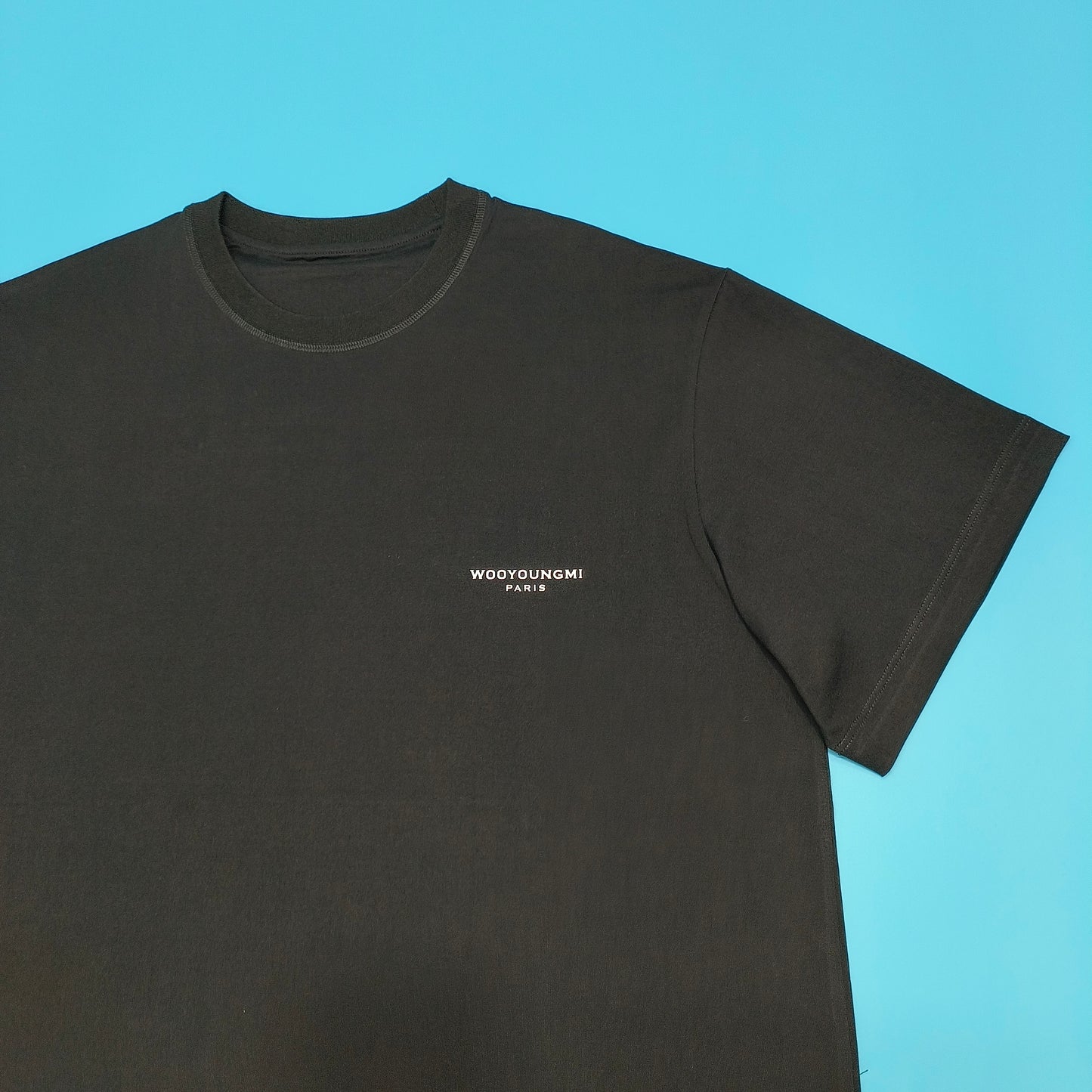 탑우영미 / 우영미 반팔티 , 코튼 스퀘어 라벨 티셔츠