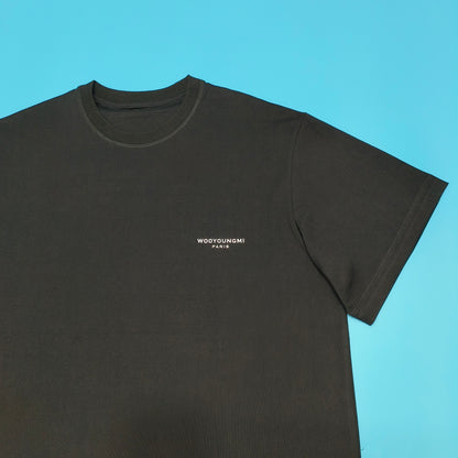 탑우영미 / 우영미 반팔티 , 코튼 스퀘어 라벨 티셔츠