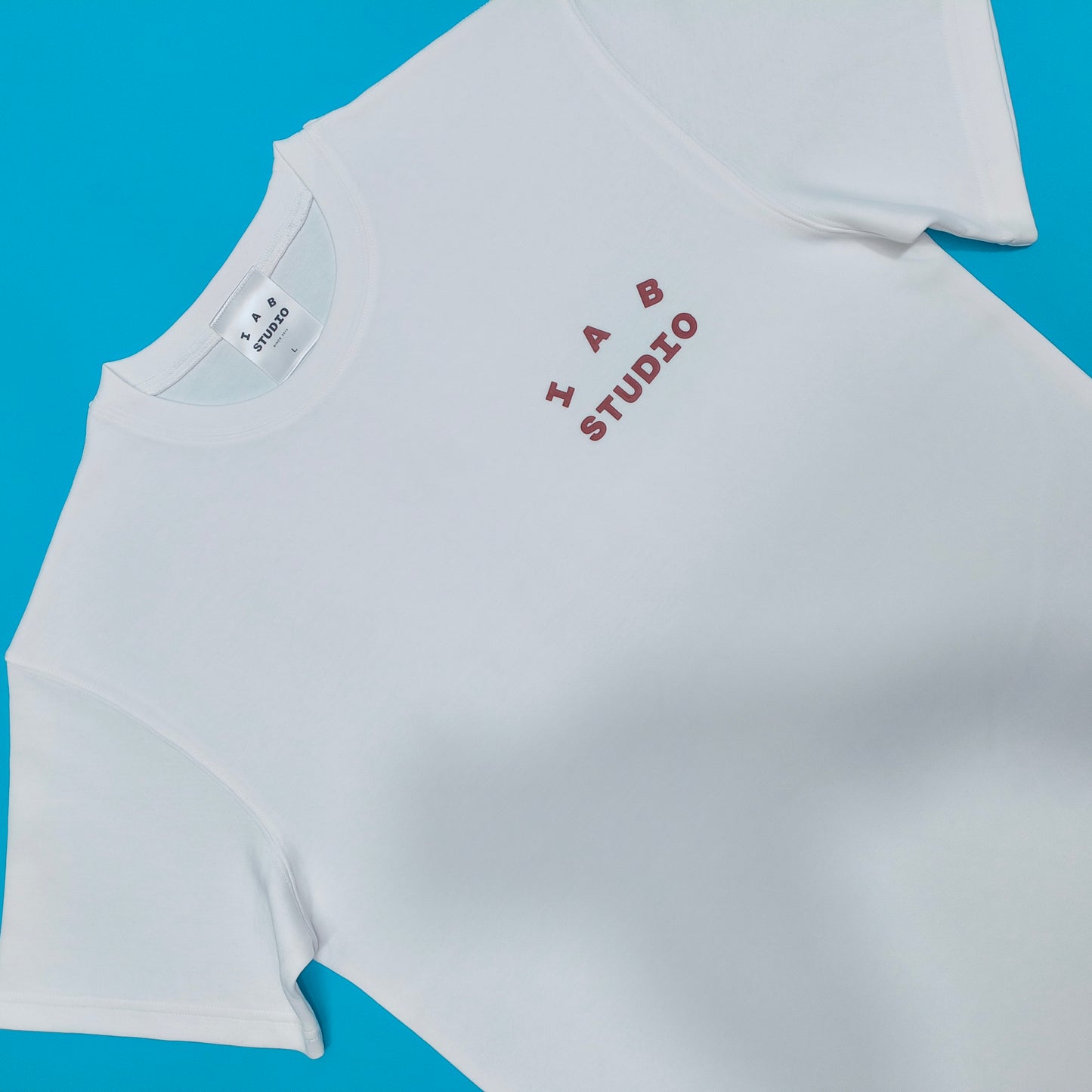 탑아이앱 / 아이앱 티셔츠 화이트 버건디