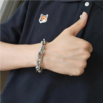 탑아키마 / 메종키츠네 싱글 옐로우 폭스 헤리티지 폴로 셔츠