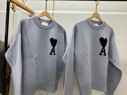 탑아미 / 아미 스틸 블루 울 스웨터