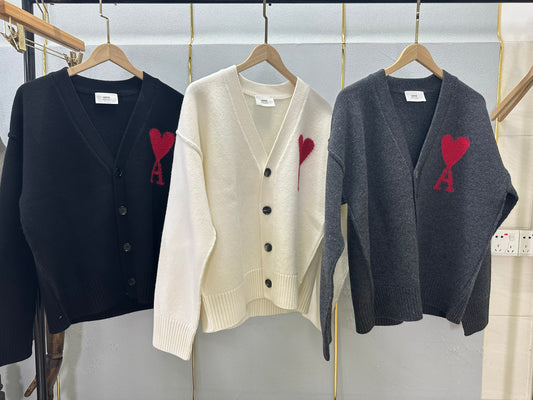 탑아미 / 아미 24년 울  카디건 스웨터