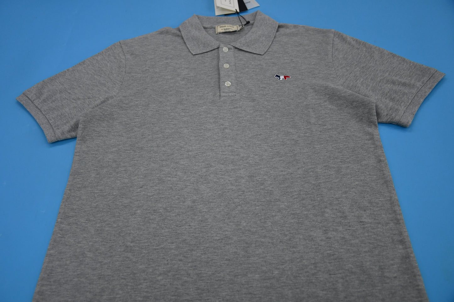 탑키츠네 / 메종키츠네 남여공용 삼색폭스 반팔 폴로셔츠