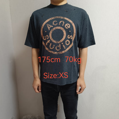 탑아크네 / 아크네스튜디오  버튼 로고 티셔츠