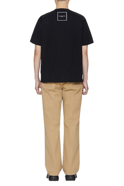 탑우영미 / 우영미 반팔티 , 코튼 스퀘어 라벨 티셔츠