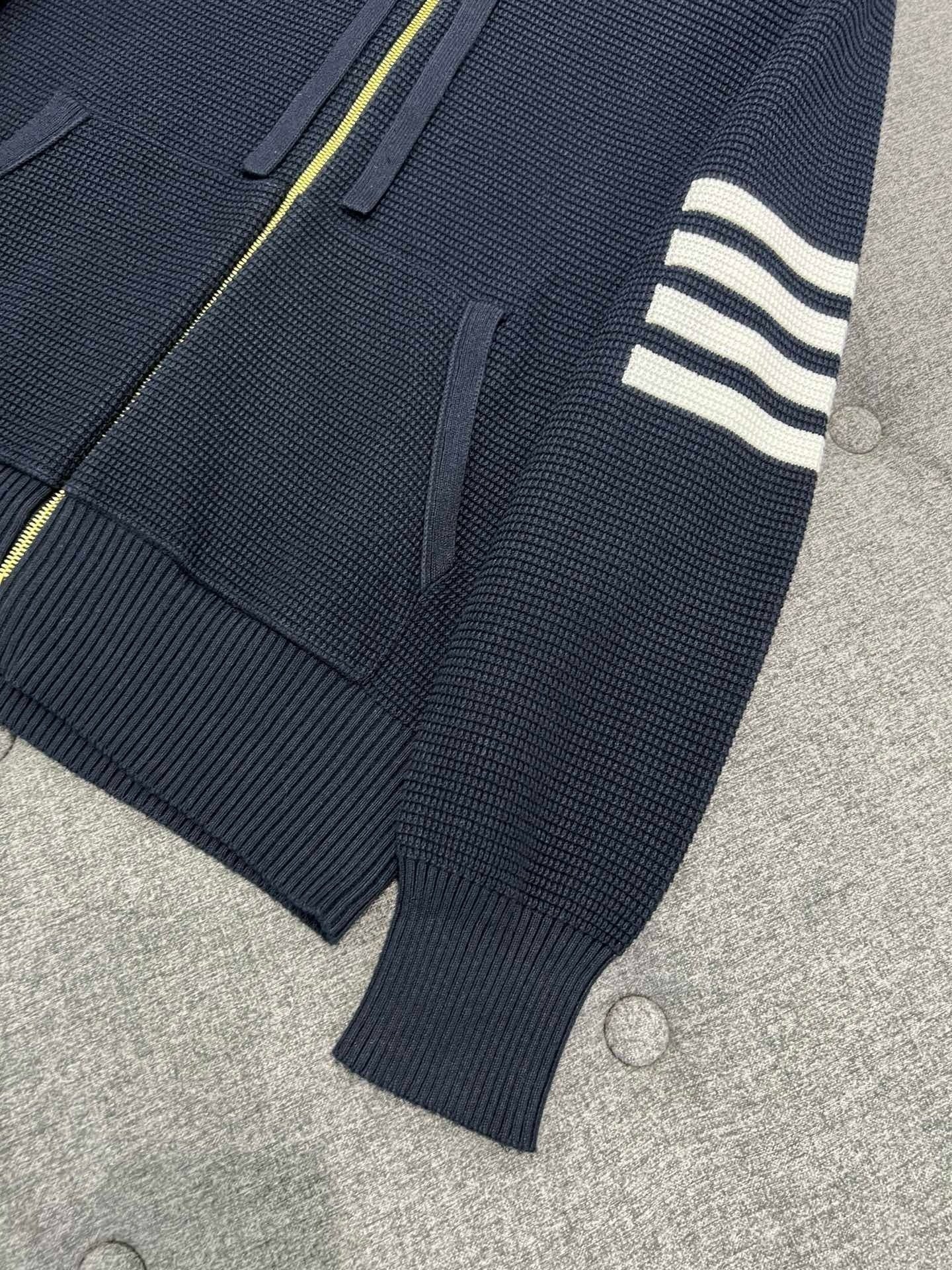 대리석 / 톰브라운 사선 완장 와플 후드 집업