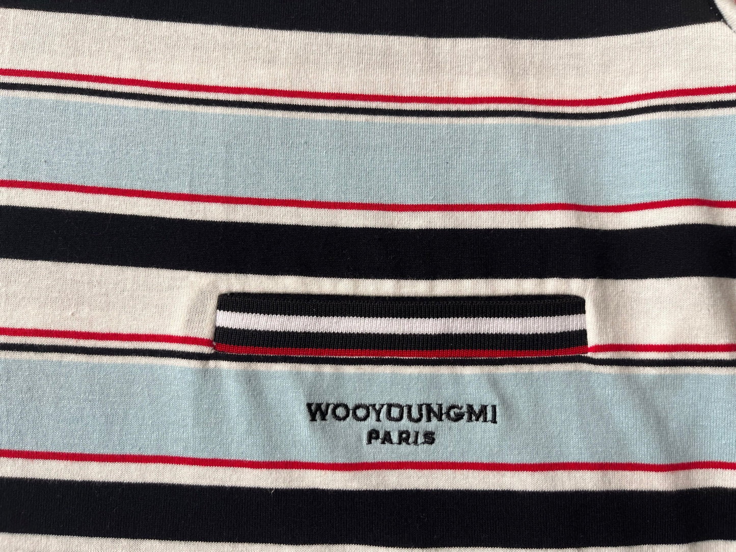 베어 / 우영미 스트라이프 폴로블루 반팔티