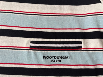 베어 / 우영미 스트라이프 폴로블루 반팔티