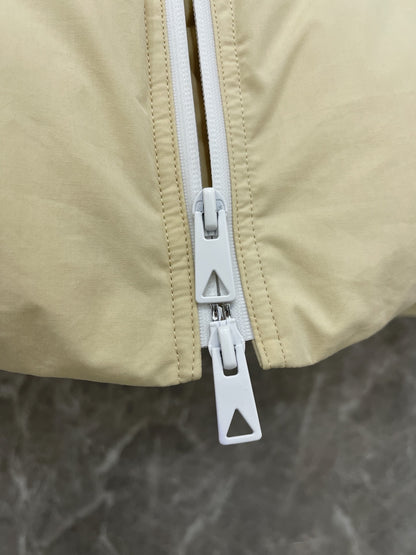 대리석 /  보테가베네타 이중지퍼 베이지 구스다운 루즈핏 패딩점퍼